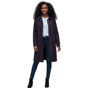 Vintage Women’s TravelSmith Blue Lined Trench-style Long Barn Coat-Large